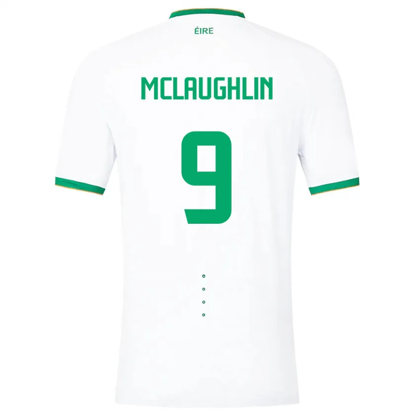 Danxen Barn Irland Erin Mclaughlin #9 Hvit Bortetrøye Drakt Trøye 24-26 Skjorter T-Skjorte