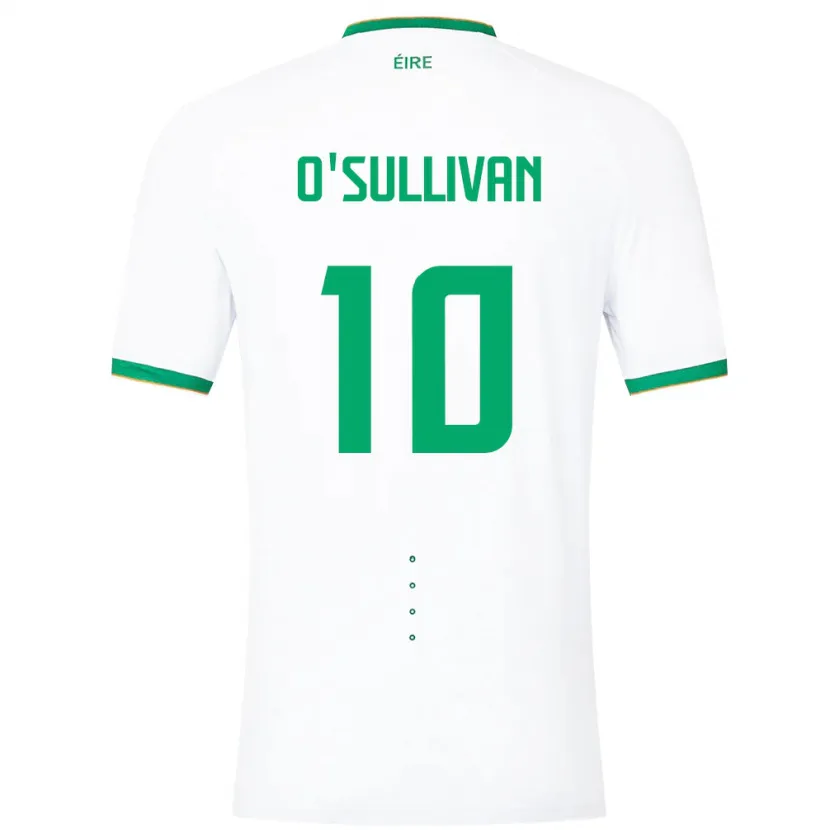 Danxen Barn Irland Denise O'sullivan #10 Hvit Bortetrøye Drakt Trøye 24-26 Skjorter T-Skjorte