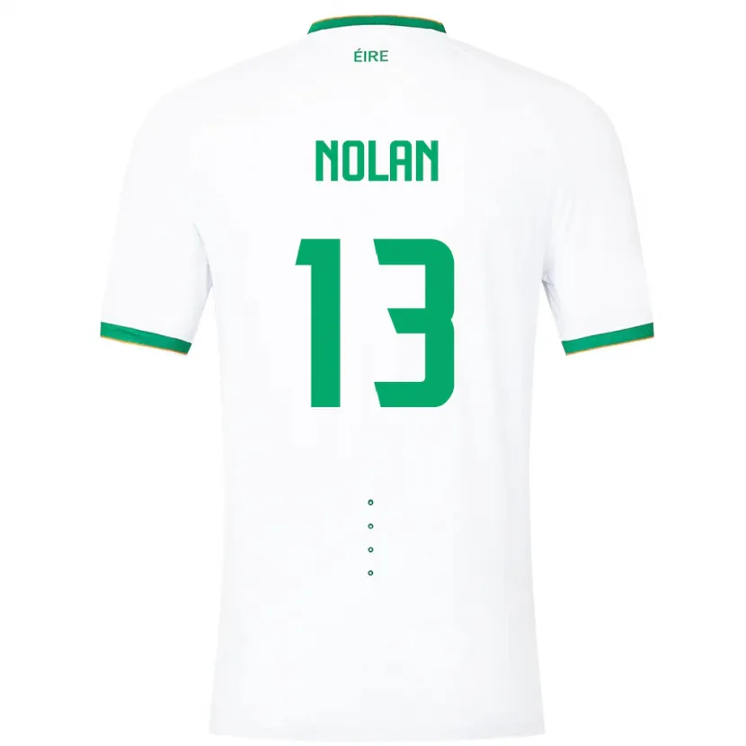 Danxen Barn Irland Hayley Nolan #13 Hvit Bortetrøye Drakt Trøye 24-26 Skjorter T-Skjorte