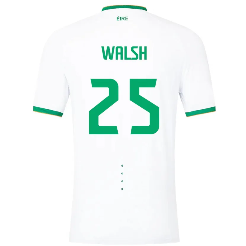 Danxen Barn Irland Megan Walsh #25 Hvit Bortetrøye Drakt Trøye 24-26 Skjorter T-Skjorte