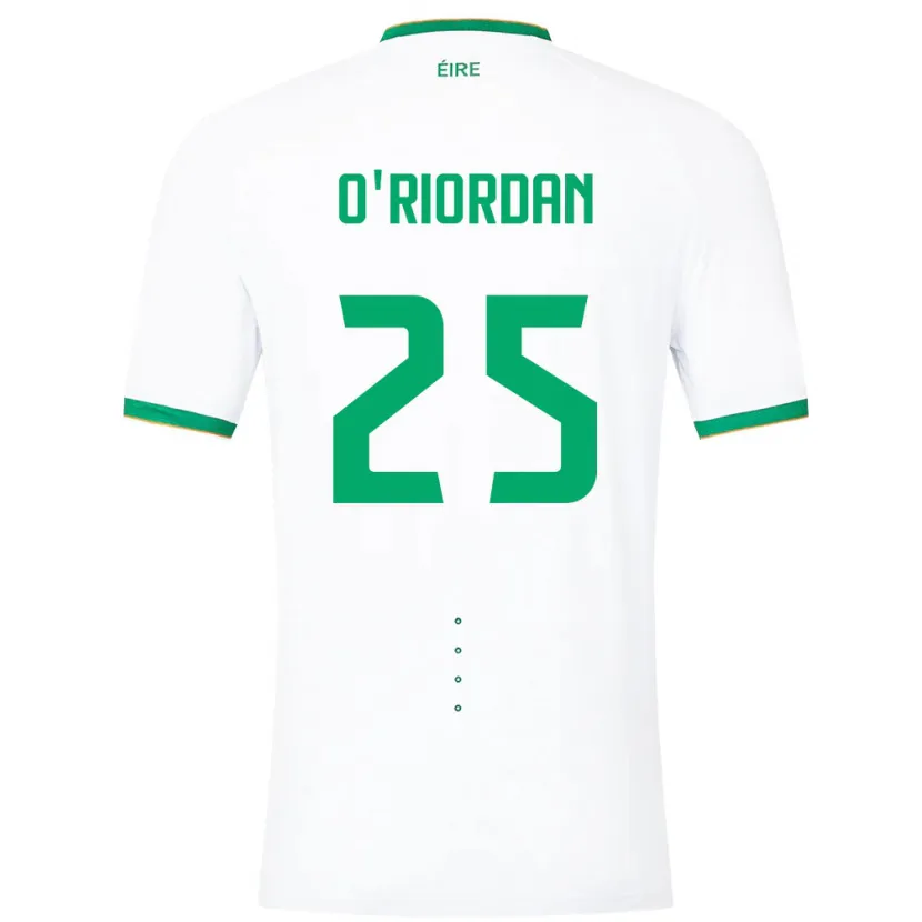 Danxen Barn Irland Claire O'riordan #25 Hvit Bortetrøye Drakt Trøye 24-26 Skjorter T-Skjorte
