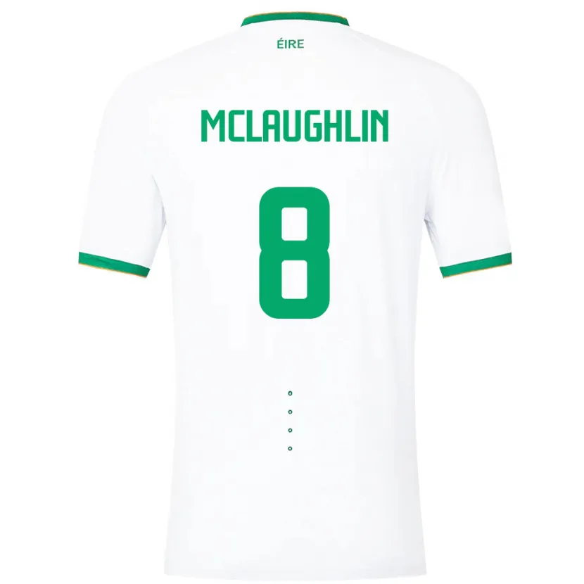 Danxen Barn Irland Roma Mclaughlin #8 Hvit Bortetrøye Drakt Trøye 24-26 Skjorter T-Skjorte