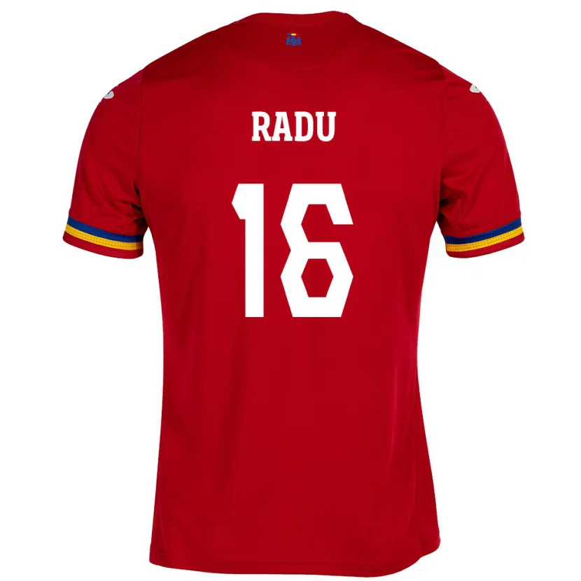 Danxen Barn Romania Andrei Radu #16 Rød Bortetrøye Drakt Trøye 24-26 Skjorter T-Skjorte