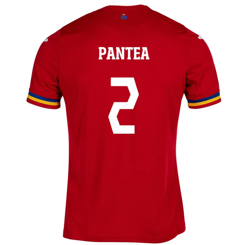 Danxen Barn Romania Alexandru Pantea #2 Rød Bortetrøye Drakt Trøye 24-26 Skjorter T-Skjorte