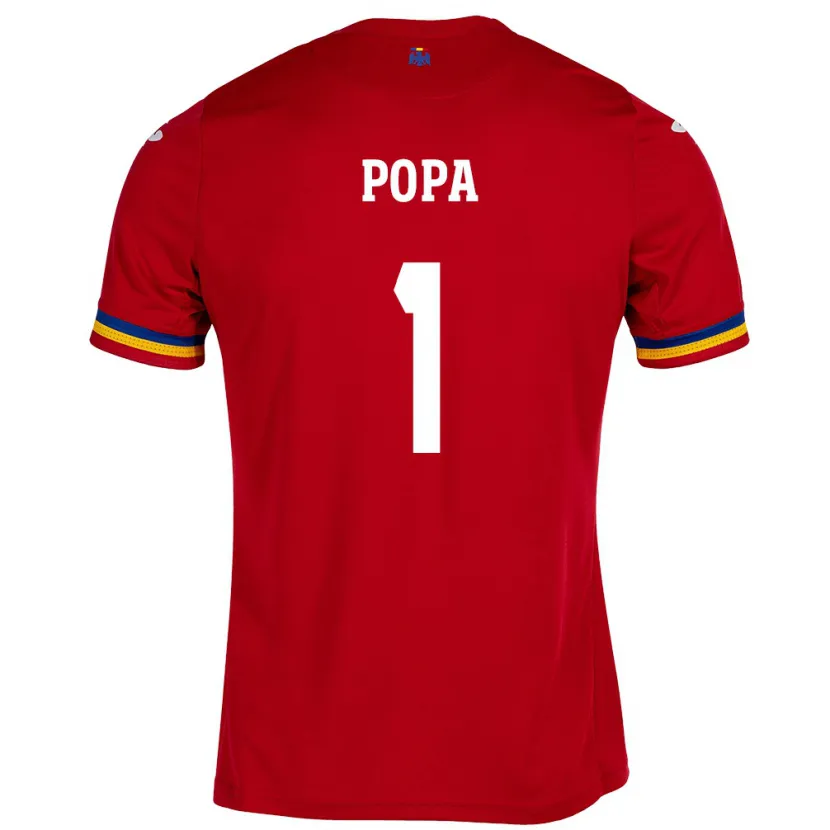 Danxen Barn Romania Robert Popa #1 Rød Bortetrøye Drakt Trøye 24-26 Skjorter T-Skjorte