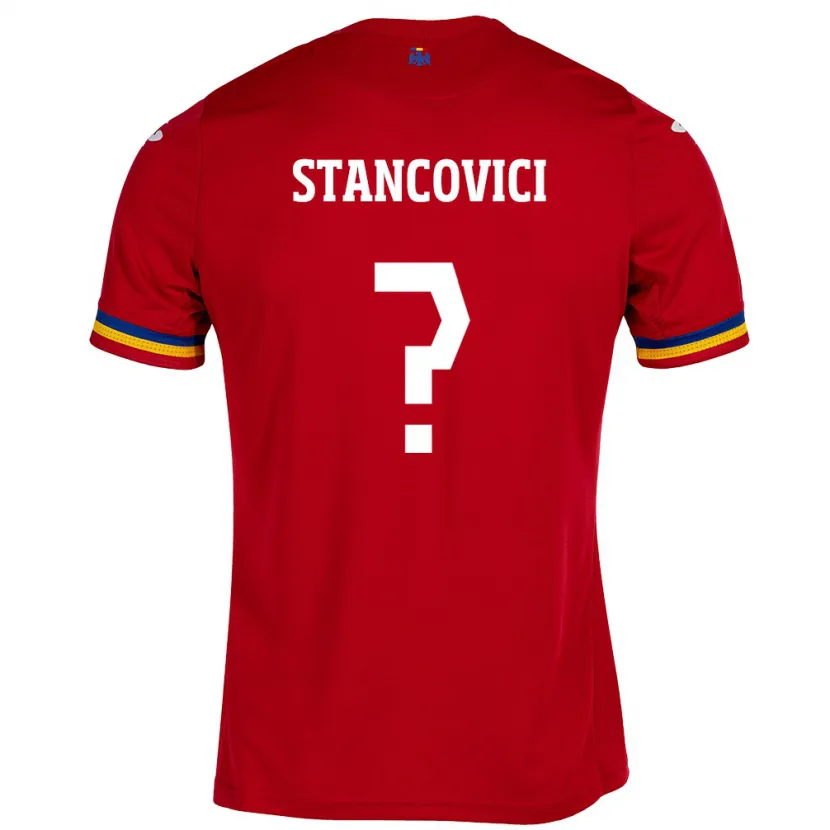 Danxen Barn Romania Victor Stancovici #0 Rød Bortetrøye Drakt Trøye 24-26 Skjorter T-Skjorte
