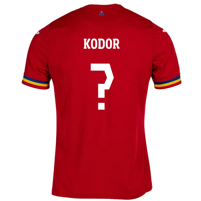 Danxen Barn Romania Jason Kodor #0 Rød Bortetrøye Drakt Trøye 24-26 Skjorter T-Skjorte