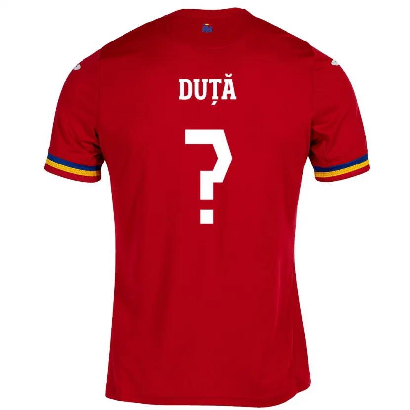 Danxen Barn Romania Andrei Duță #0 Rød Bortetrøye Drakt Trøye 24-26 Skjorter T-Skjorte