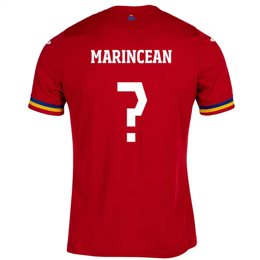 Danxen Barn Romania Răzvan Marincean #0 Rød Bortetrøye Drakt Trøye 24-26 Skjorter T-Skjorte