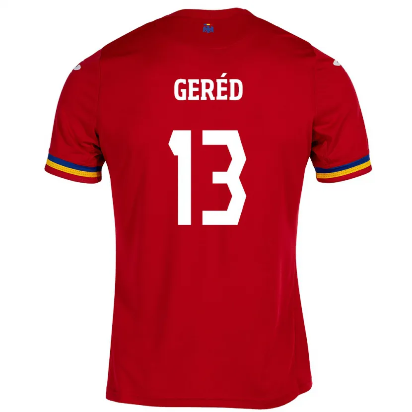 Danxen Barn Romania Erika Geréd #13 Rød Bortetrøye Drakt Trøye 24-26 Skjorter T-Skjorte