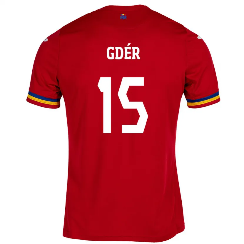 Danxen Barn Romania Brigitta Gődér #15 Rød Bortetrøye Drakt Trøye 24-26 Skjorter T-Skjorte