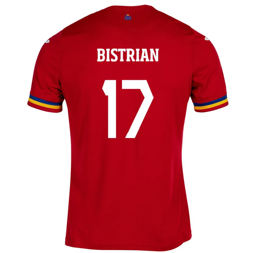 Danxen Barn Romania Claudia Bistrian #17 Rød Bortetrøye Drakt Trøye 24-26 Skjorter T-Skjorte