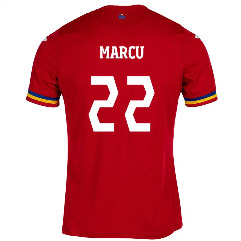 Danxen Barn Romania Carmen Marcu #22 Rød Bortetrøye Drakt Trøye 24-26 Skjorter T-Skjorte