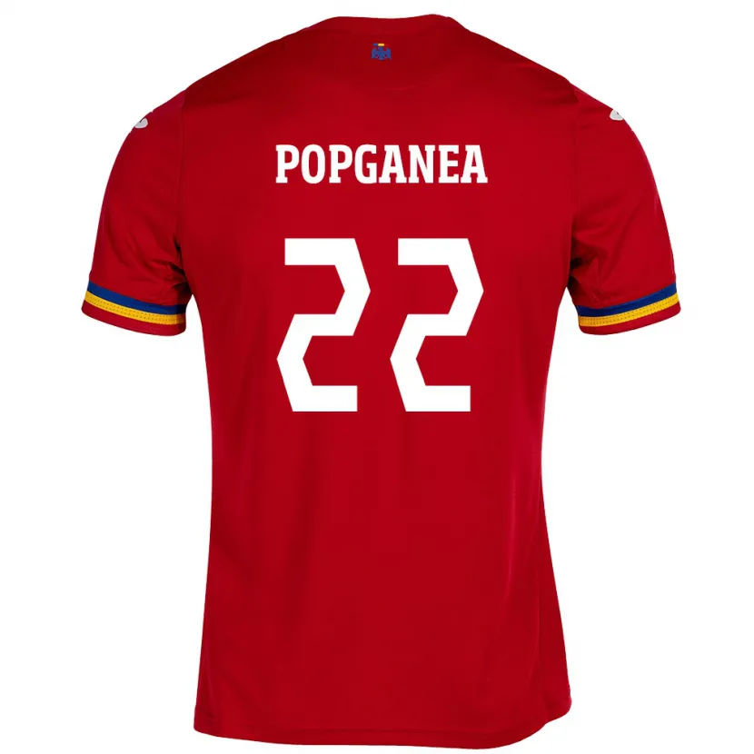 Danxen Barn Romania Mirela Pop-Ganea #22 Rød Bortetrøye Drakt Trøye 24-26 Skjorter T-Skjorte