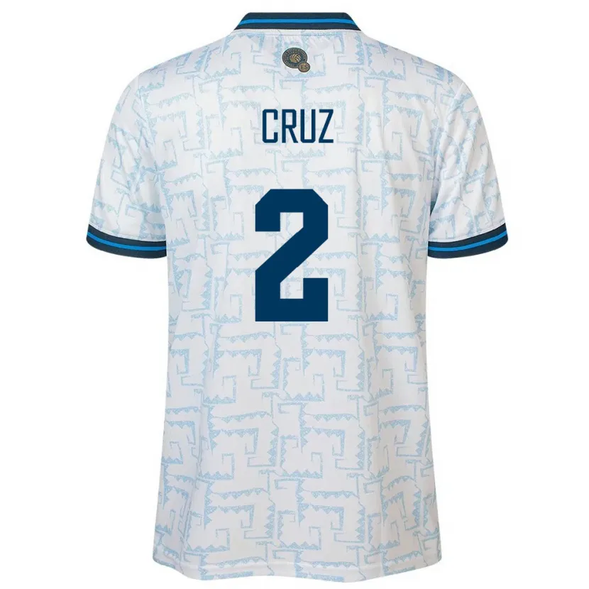 Danxen Barn El Salvador Melvin Cruz #2 Hvit Bortetrøye Drakt Trøye 24-26 Skjorter T-Skjorte