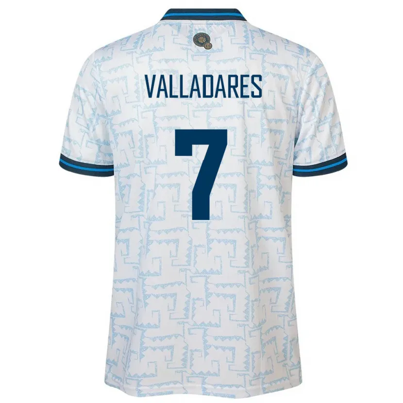 Danxen Barn El Salvador Jefferson Valladares #7 Hvit Bortetrøye Drakt Trøye 24-26 Skjorter T-Skjorte