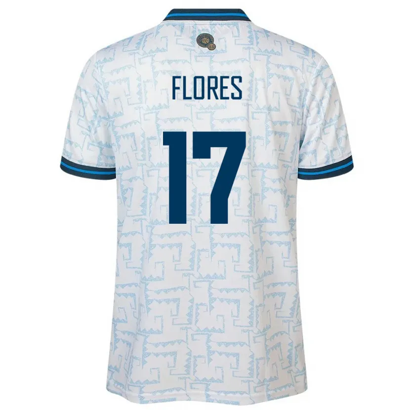 Danxen Barn El Salvador Diego Flores #17 Hvit Bortetrøye Drakt Trøye 24-26 Skjorter T-Skjorte