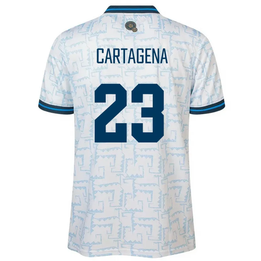 Danxen Barn El Salvador Melvin Cartagena #23 Hvit Bortetrøye Drakt Trøye 24-26 Skjorter T-Skjorte