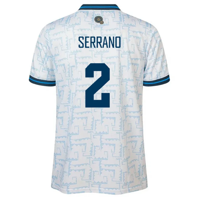 Danxen Barn El Salvador Alejandro Serrano #2 Hvit Bortetrøye Drakt Trøye 24-26 Skjorter T-Skjorte
