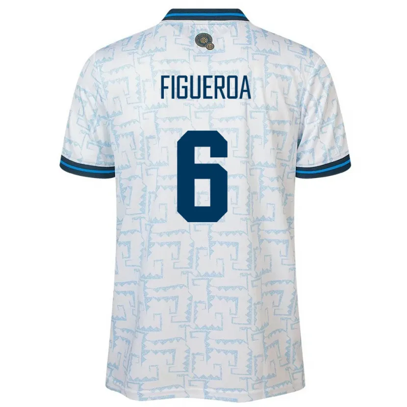 Danxen Barn El Salvador Elder Figueroa #6 Hvit Bortetrøye Drakt Trøye 24-26 Skjorter T-Skjorte