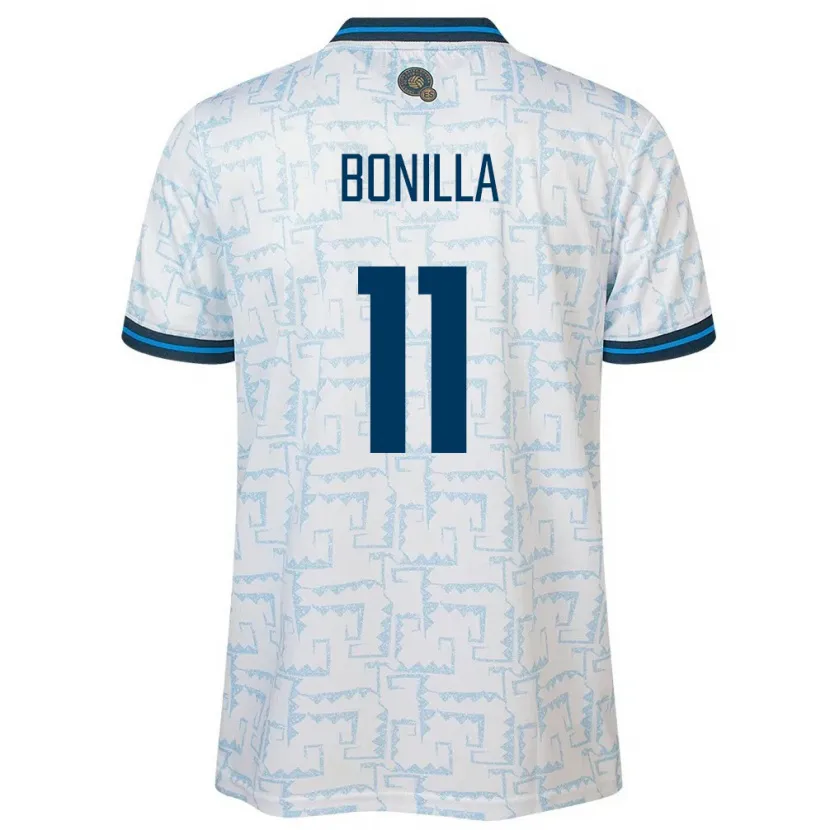 Danxen Barn El Salvador Jarell Bonilla #11 Hvit Bortetrøye Drakt Trøye 24-26 Skjorter T-Skjorte