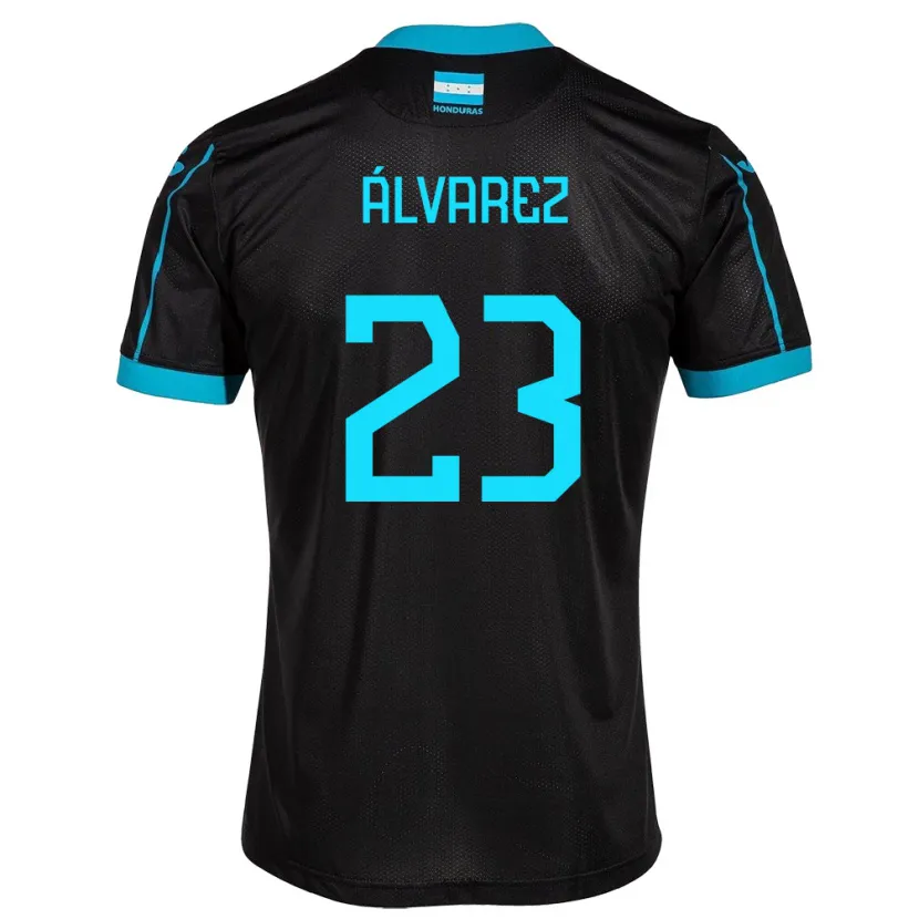 Danxen Barn Honduras Jorge Álvarez #23 Svart Bortetrøye Drakt Trøye 24-26 Skjorter T-Skjorte