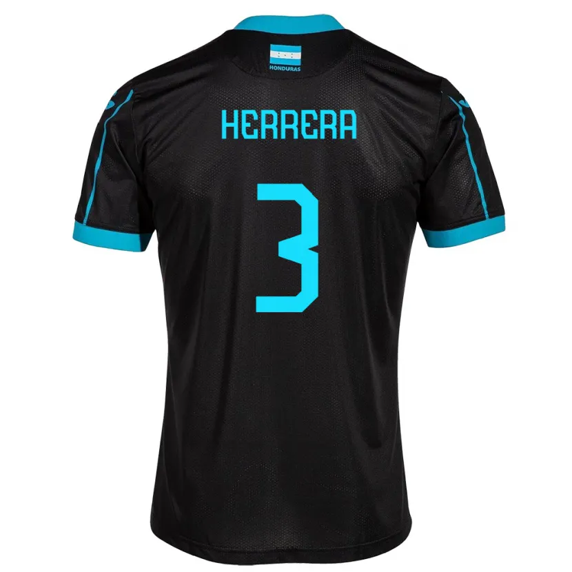 Danxen Barn Honduras David Herrera #3 Svart Bortetrøye Drakt Trøye 24-26 Skjorter T-Skjorte
