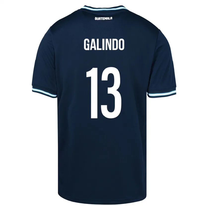 Danxen Barn Guatemala Alejandro Galindo #13 Blå Bortetrøye Drakt Trøye 24-26 Skjorter T-Skjorte