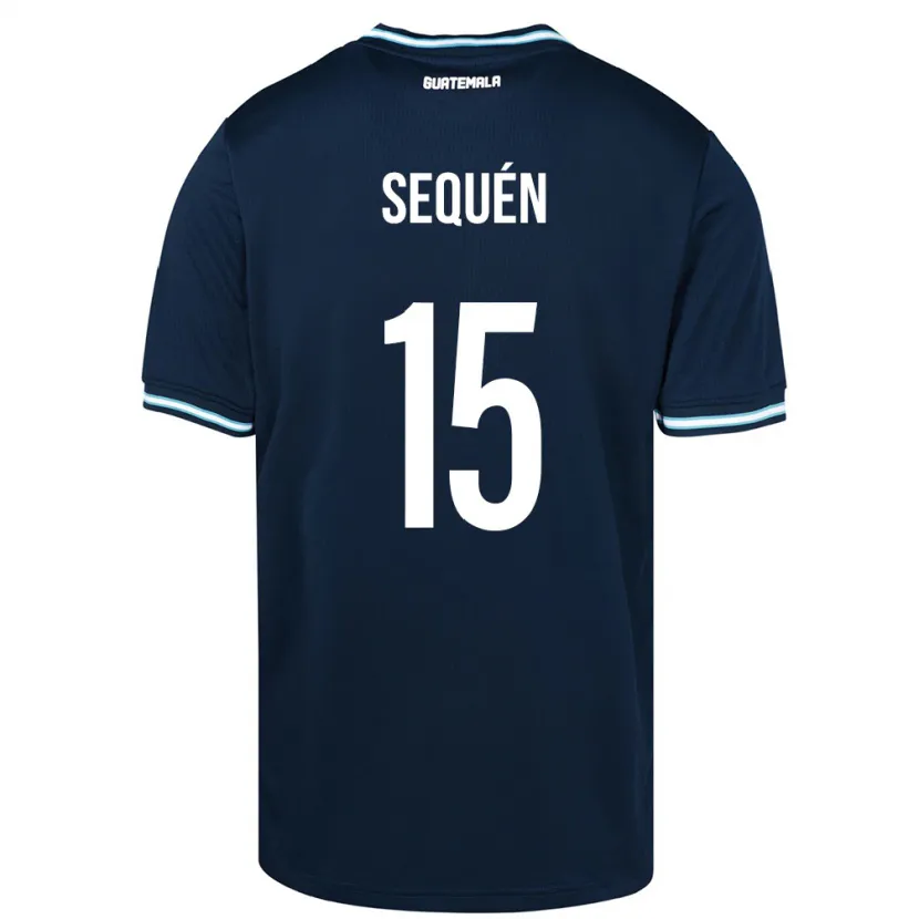Danxen Barn Guatemala Marlon Sequén #15 Blå Bortetrøye Drakt Trøye 24-26 Skjorter T-Skjorte