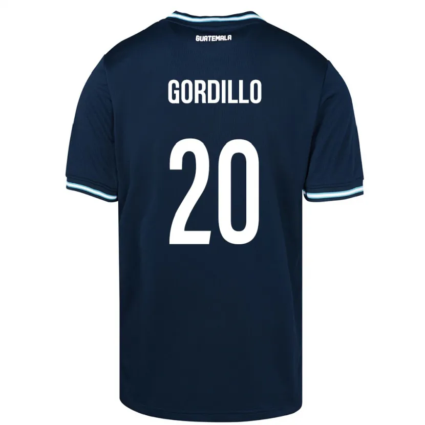 Danxen Barn Guatemala Gerardo Gordillo #20 Blå Bortetrøye Drakt Trøye 24-26 Skjorter T-Skjorte