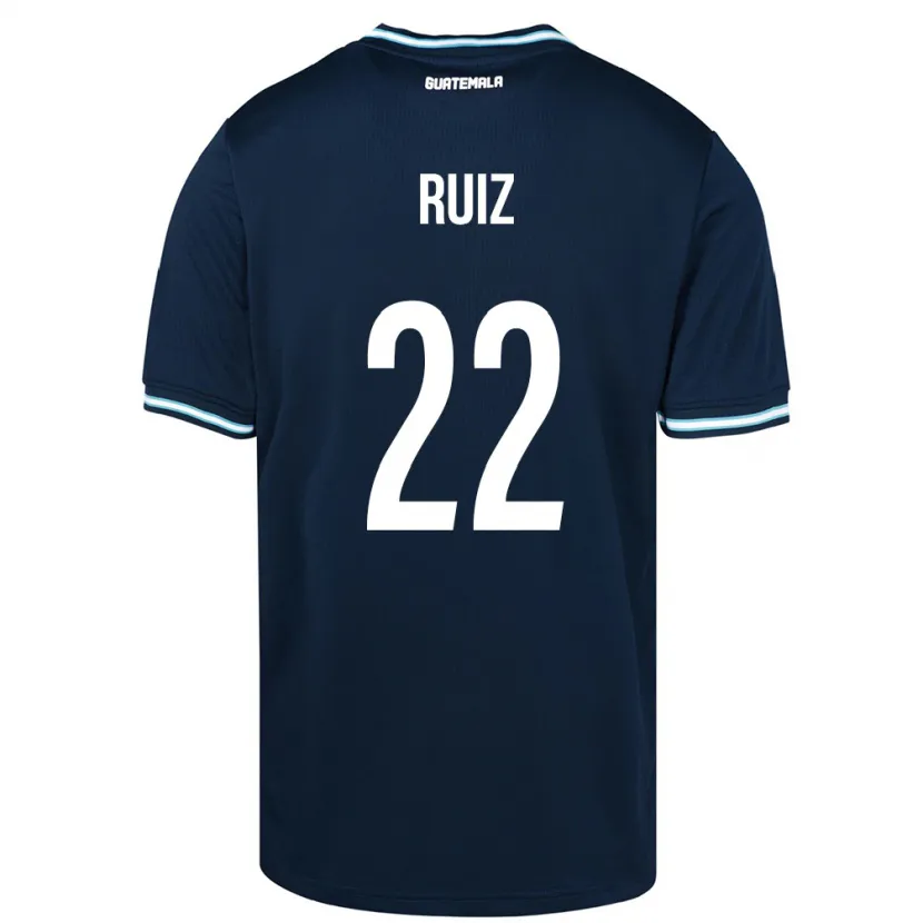 Danxen Barn Guatemala Kevin Ruiz #22 Blå Bortetrøye Drakt Trøye 24-26 Skjorter T-Skjorte