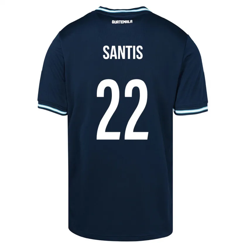 Danxen Barn Guatemala Diego Santis #22 Blå Bortetrøye Drakt Trøye 24-26 Skjorter T-Skjorte