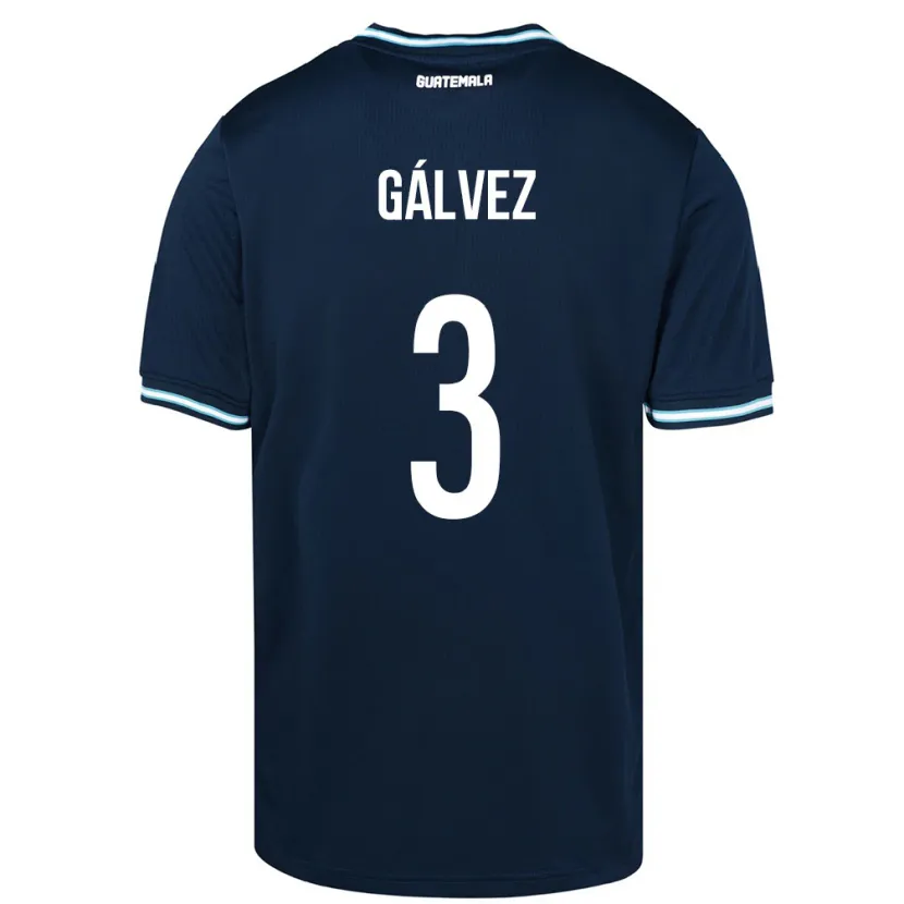 Danxen Barn Guatemala Fredy Gálvez #3 Blå Bortetrøye Drakt Trøye 24-26 Skjorter T-Skjorte