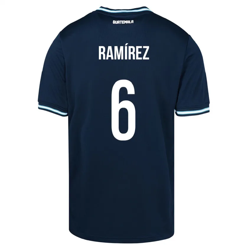 Danxen Barn Guatemala Kevin Ramírez #6 Blå Bortetrøye Drakt Trøye 24-26 Skjorter T-Skjorte