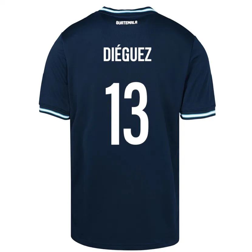 Danxen Barn Guatemala Jonathan Diéguez #13 Blå Bortetrøye Drakt Trøye 24-26 Skjorter T-Skjorte