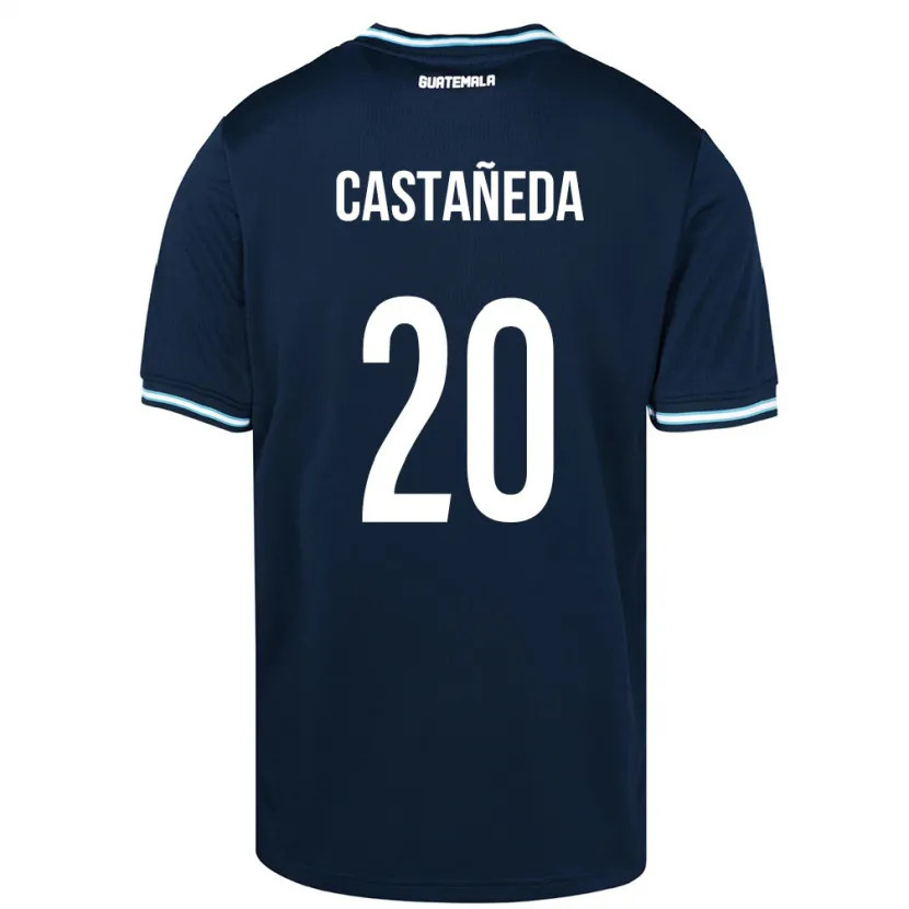Danxen Barn Guatemala Brayam Castañeda #20 Blå Bortetrøye Drakt Trøye 24-26 Skjorter T-Skjorte