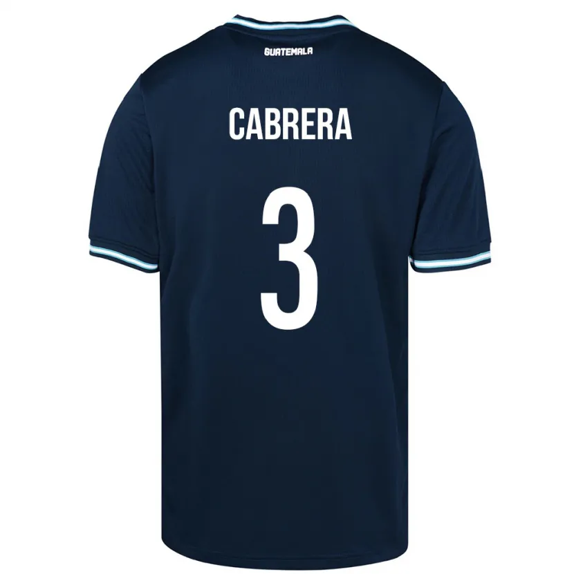 Danxen Barn Guatemala Gabriel Cabrera #3 Blå Bortetrøye Drakt Trøye 24-26 Skjorter T-Skjorte