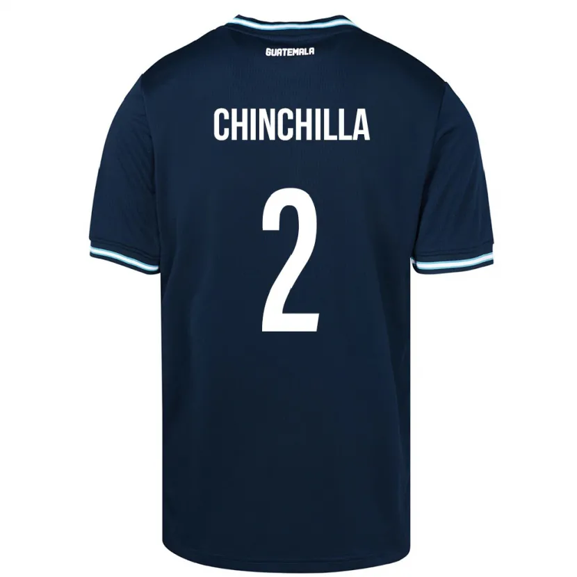 Danxen Barn Guatemala Nicolás Chinchilla #2 Blå Bortetrøye Drakt Trøye 24-26 Skjorter T-Skjorte