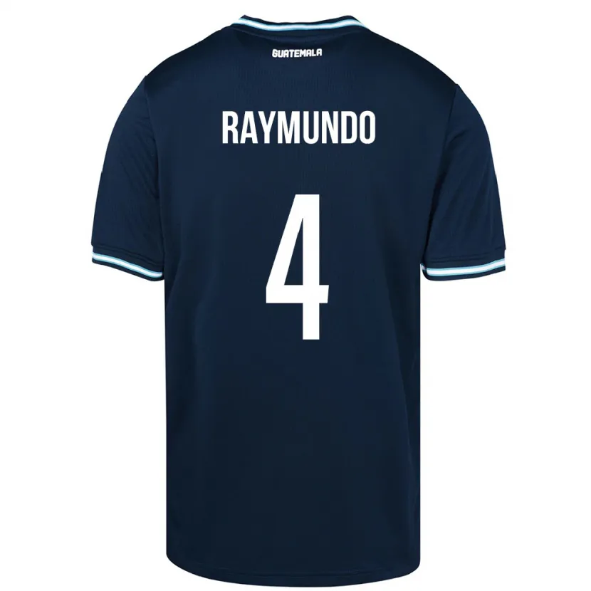 Danxen Barn Guatemala Cristopher Raymundo #4 Blå Bortetrøye Drakt Trøye 24-26 Skjorter T-Skjorte