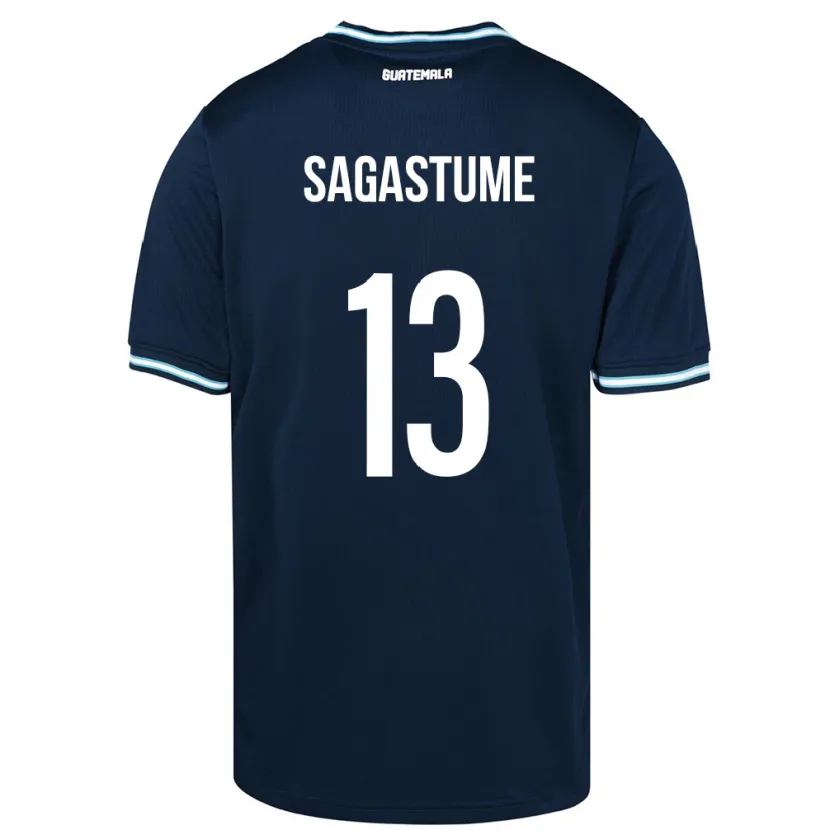 Danxen Barn Guatemala Selvin Sagastume #13 Blå Bortetrøye Drakt Trøye 24-26 Skjorter T-Skjorte