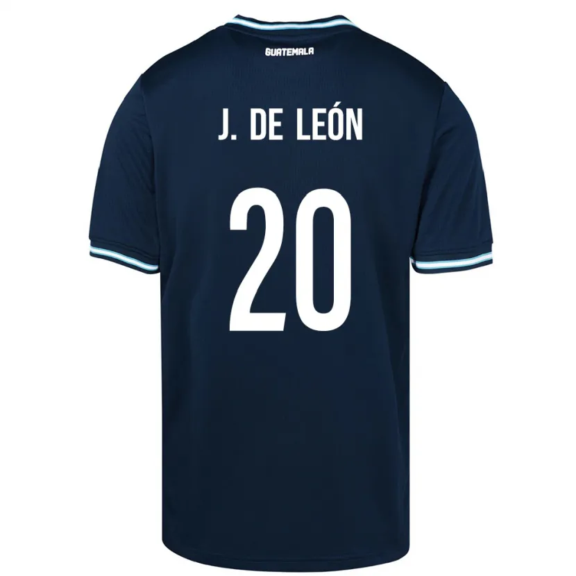 Danxen Barn Guatemala Jorge De León #20 Blå Bortetrøye Drakt Trøye 24-26 Skjorter T-Skjorte