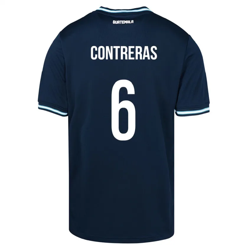 Danxen Barn Guatemala María Contreras #6 Blå Bortetrøye Drakt Trøye 24-26 Skjorter T-Skjorte