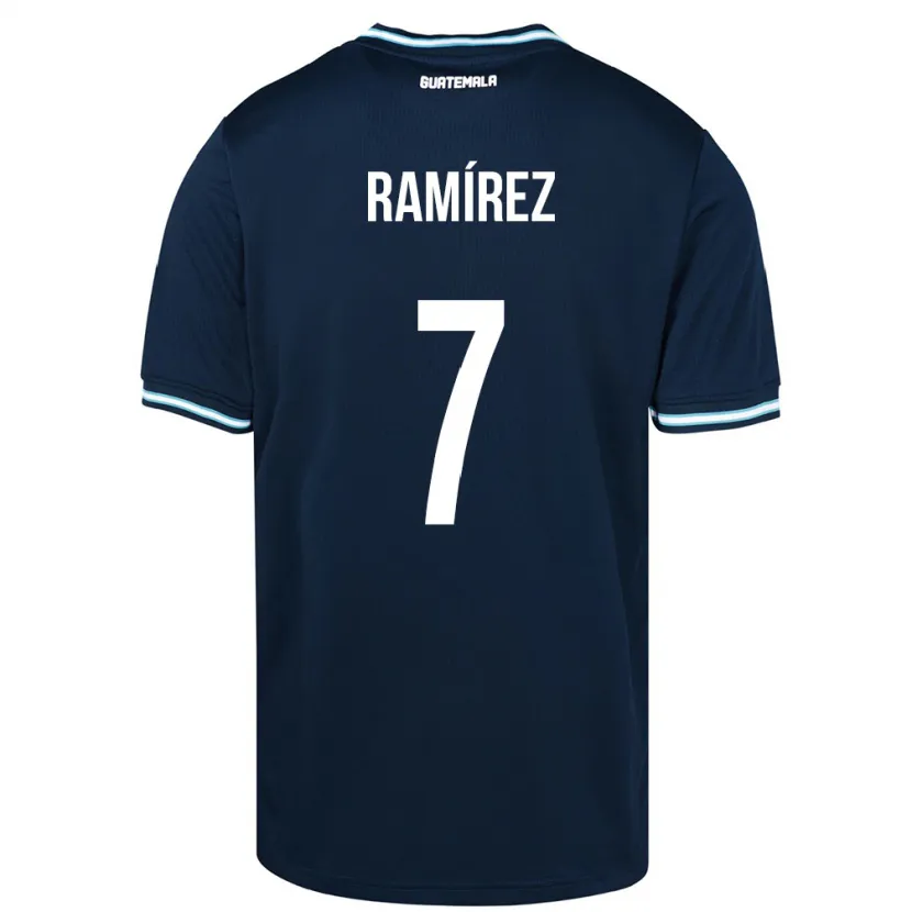 Danxen Barn Guatemala Leslie Ramírez #7 Blå Bortetrøye Drakt Trøye 24-26 Skjorter T-Skjorte