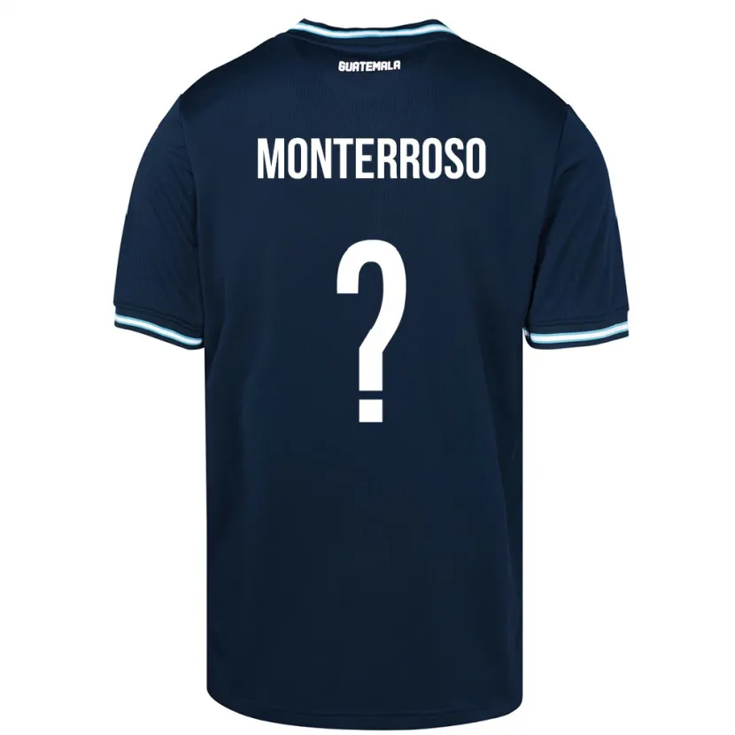 Danxen Barn Guatemala María Monterroso #0 Blå Bortetrøye Drakt Trøye 24-26 Skjorter T-Skjorte