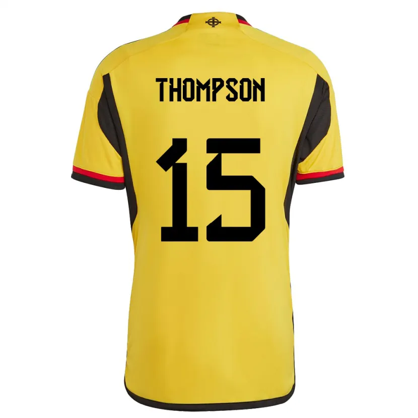 Danxen Barn Nord-Irland Jordan Thompson #15 Hvit Bortetrøye Drakt Trøye 24-26 Skjorter T-Skjorte