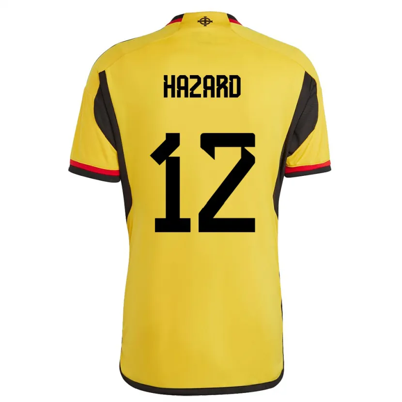 Danxen Barn Nord-Irland Conor Hazard #12 Hvit Bortetrøye Drakt Trøye 24-26 Skjorter T-Skjorte