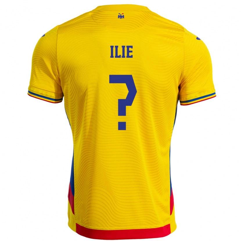 Danxen Mann Romania Mario Ilie #0 Gul Hjemmetrøye Drakt Trøye 24-26 Skjorter T-Skjorte