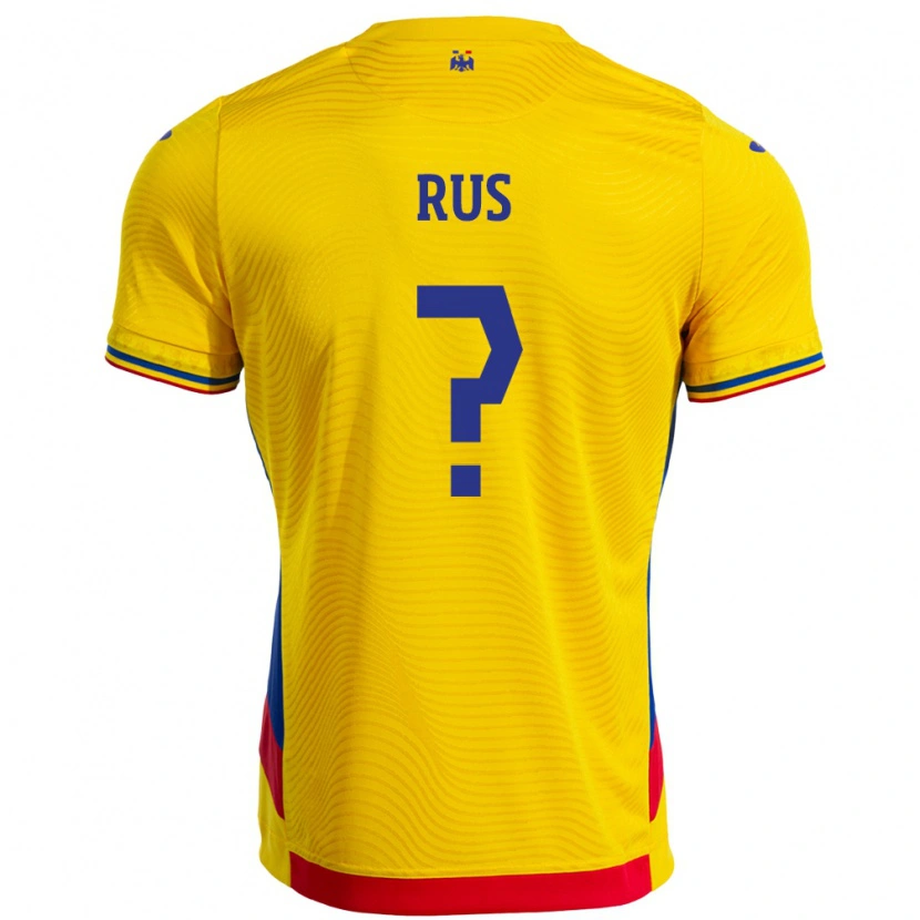 Danxen Mann Romania Jayden Rus #0 Gul Hjemmetrøye Drakt Trøye 24-26 Skjorter T-Skjorte