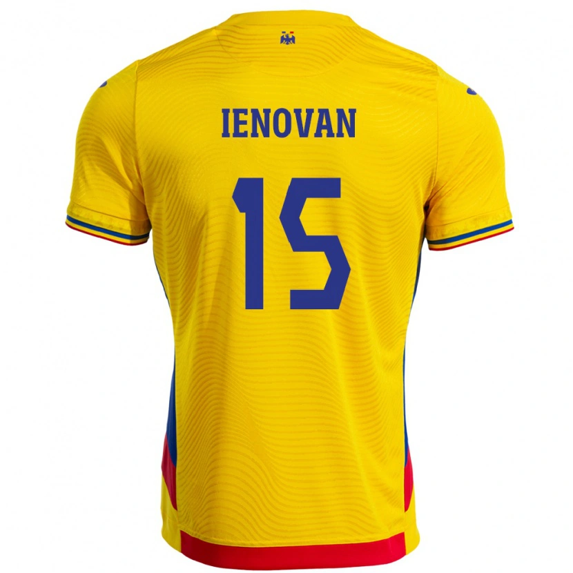 Danxen Mann Romania Bianca Ienovan #15 Gul Hjemmetrøye Drakt Trøye 24-26 Skjorter T-Skjorte