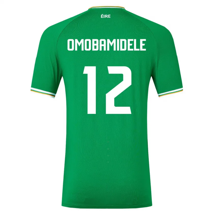 Danxen Mann Irland Andrew Omobamidele #12 Grønn Hjemmetrøye Drakt Trøye 24-26 Skjorter T-Skjorte